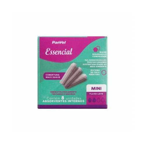 Imagem do produto Absorvente Interno Panvel Essencial Mini Com 8 Unidades