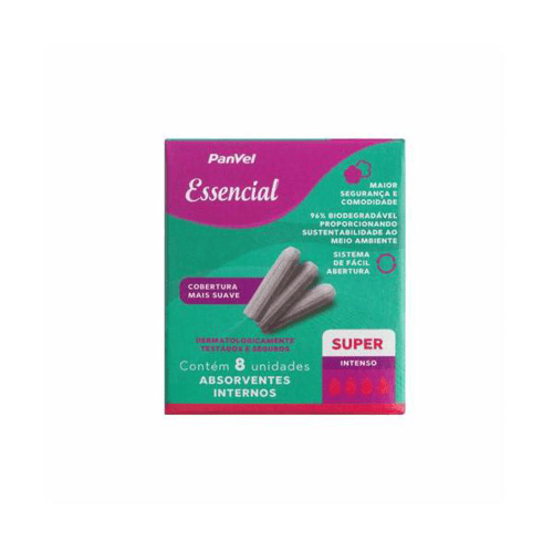Imagem do produto Absorvente Interno Panvel Essencial Super Com 8 Unidades