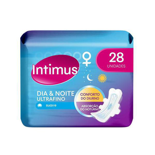 Absorvente Intimus Dia E Noite Extra Suave Com Abas 28 Unidades
