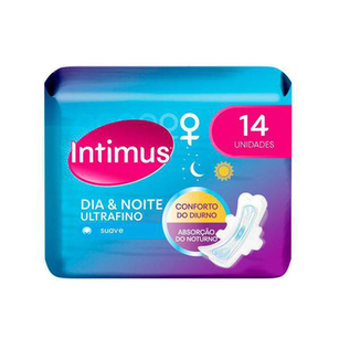 Absorvente Intimus Diaenoite Com Abas Com 14 Unidadesd