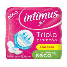 Imagem do produto Absorvente Intimus Gel Com Abas Normal 8 Unidades