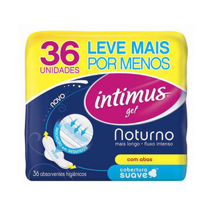 Imagem do produto Absorvente Intimus Gel Com Abas Noturno Suave Com 36 Unidades