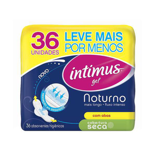 Absorvente Intimus Gel Noturno Seca Com 36 Unidades