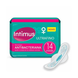 Absorvente Intimus Ultrafino Antibacteriano Com Abas Com 14 Unidades