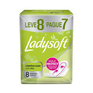 Absorvente - Ladysoft Normal Com Abas Com 8 Unidades