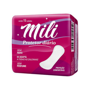 Imagem do produto Absorvente Mili Premium Protetor Com 15 Unidades