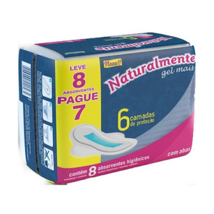 Imagem do produto Absorvente Naturalmente Com Abas Leve 8 Pague 7