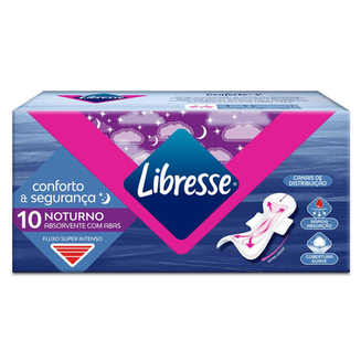 Imagem do produto Absorvente Noturno C/ Abas Libresse Conforto E Segurança 10U