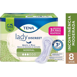 Imagem do produto Absorvente Para Incontinência Urinária Leve A Moderada Tena Lady Discreet Normal Com 8 Unidades 8 Unidades