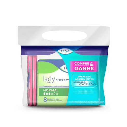 Imagem do produto Absorvente Para Incontinência Urinária Tena Lady Discreet Normal Com 8 Unidades + Brinde
