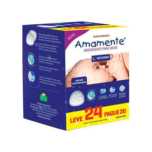 Absorvente Para Os Seios Amamente Noturno Leve 24 Pague 20