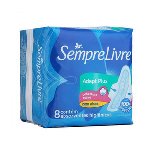 Absorvente Sempre - Livre Adapt C/Abas 8Un