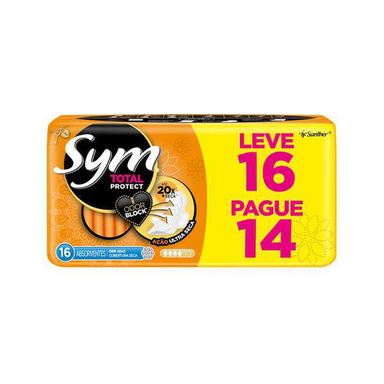 Absorvente Sym Total Protect Seca Com Abas 16 Unidades
