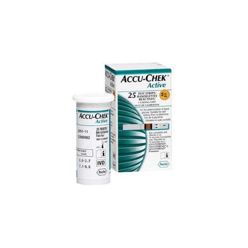 Accu - Chek Active Controle Glicose Tiras 25 Unidades