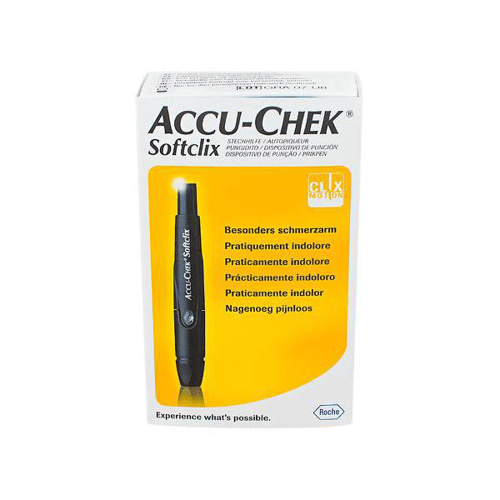 Caneta Lancetadora Accu-Chek - Softclix Azul + 25 Lancetas