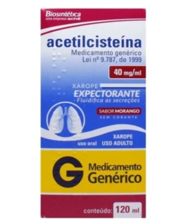 Imagem do produto Acetilcisteína 40Mg/Ml - 120 Ml Xarope Aché Genérico