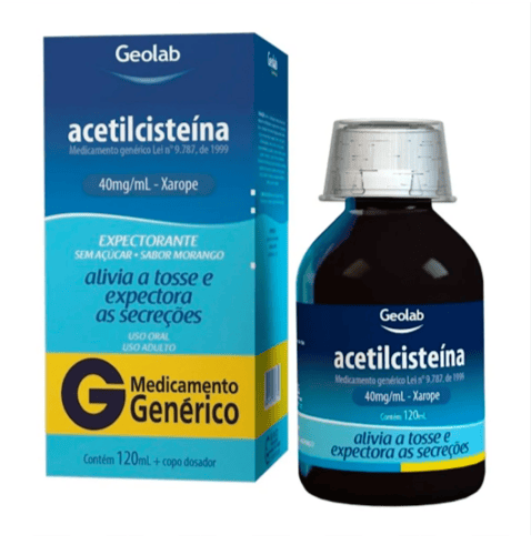 Acetilcisteína 40Mg/Ml - 120 Ml Xarope Geolab Genérico