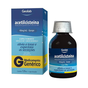 Acetilcisteína - 40Mg Xarope Adulto G 120 Ml Geolab Genérico