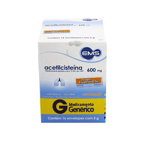 Acetilcisteína - 600Mg 16Ev Ems Genérico