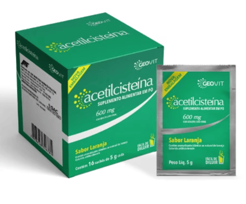 Acetilcisteína 600Mg/5G - 16 Envelopes Com Pó Solúvel