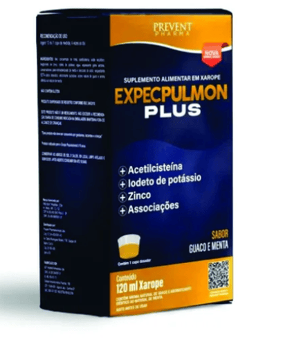 Acetilcisteína Expecpulmon Plus - 3 Unidades Com 120 Ml Suplemento Alimentar Em Xarope
