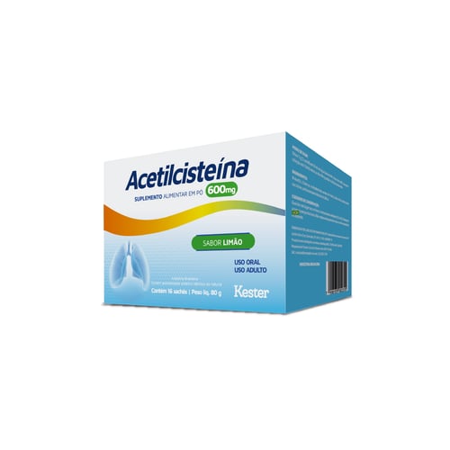 Imagem do produto Acetilcisteina Kester 600Mg, Caixa Com 16 Envelopes