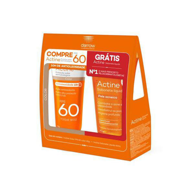 Imagem do produto Kit Protetor Solar Facial Darrow Actine FPS60 Color 40G + Sabonete Líquido 40Ml