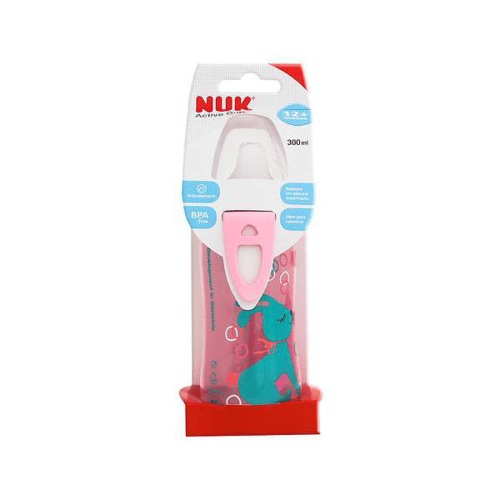 Active Cup Copo Nuk Branco E Rosa Com 300Ml E 12 Meses