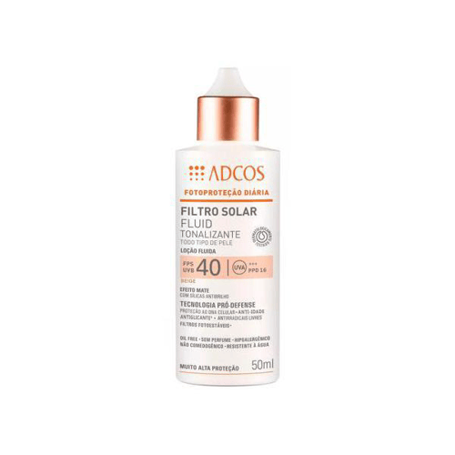 Imagem do produto Filtro Solar Tonalizante Adcos Fluid Beige FPS40 50Ml