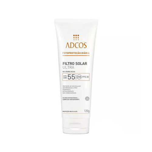 Adcos Bloqueador Solar Ultra Gel Creme Facial Fps 55 Ppd20 120 G