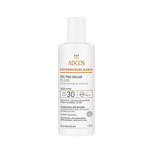 Imagem do produto Adcos - Filtro Solar Loção Fluída Fps30 120Ml