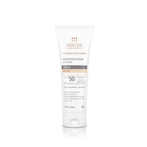 Imagem do produto Adcos Protetor Solar Mousse Mineral Fps50 Bronze 50G