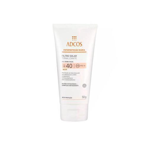 Adcos Protetor Solar Tonalizante Beige Gel Creme Facial Fps 40 Ppd19 Com 50 G