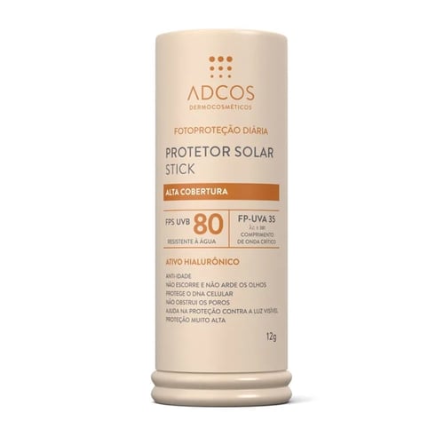 Imagem do produto Protetor Solar Facial Adcos Stick FPS80 Nude 12G