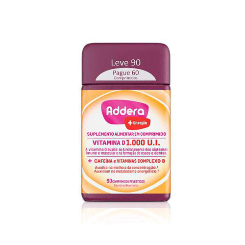 Imagem do produto Addera +Energia 1000Ui - 90 Comprimidos Revestidos 