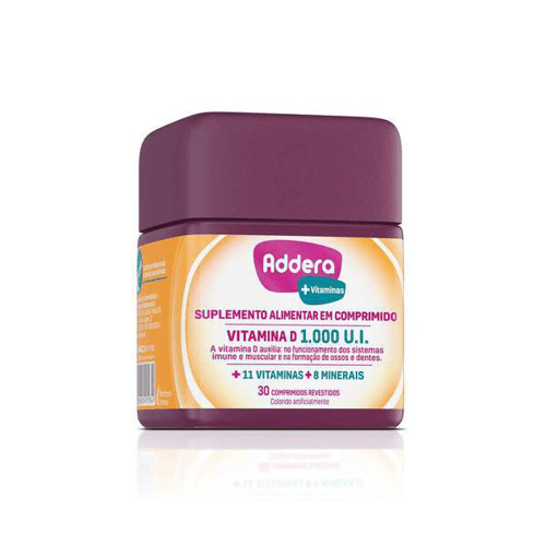 Addera +Vitaminas 1000Ui - 30 Comprimidos Revestidos