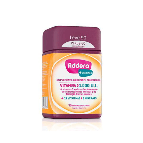 Imagem do produto Addera +Vitaminas - 90 Comprimidos Revestidos