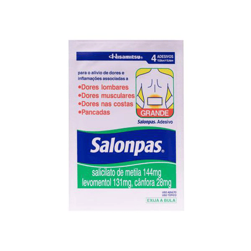 Adesivo Salonpas Tamanho Grande 4 Unidades