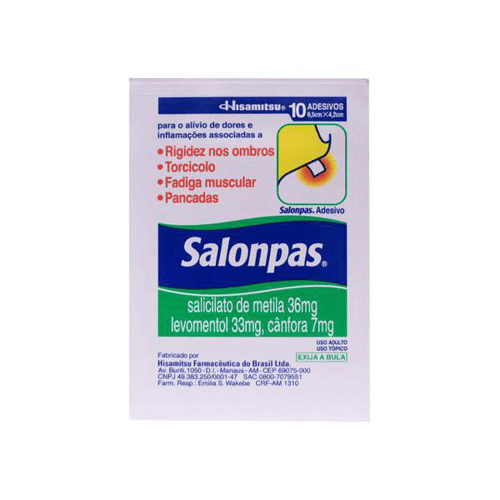 Adesivo Salonpas Tamanho Pequeno 10 Unidades