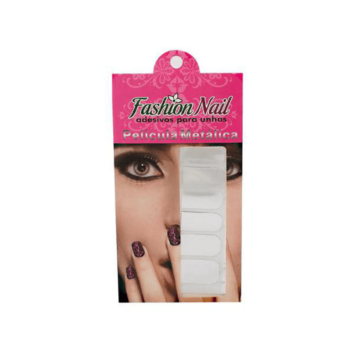Imagem do produto Adesivo Unha Fashion Nail Metálica Prata