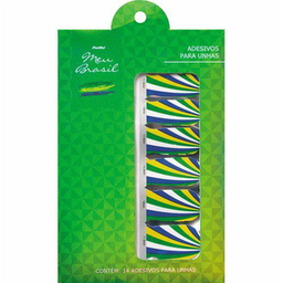 Imagem do produto Adesivos Para Unhas Panvel Meu Brasil Com 14 Unidades