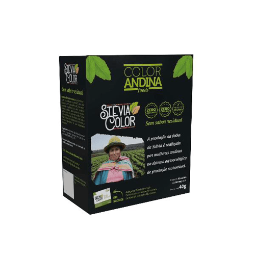 Imagem do produto Adoçante Dietético Em Pó Color Andina Display Com 50 Sachês De 800 Mg