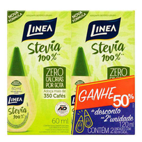 Adoçante Linea Líquido 60Ml Stevia 2Un