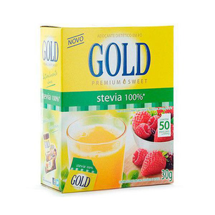 Adocante Po Stevia 100Pc Gold 30G C 50 Envelopes