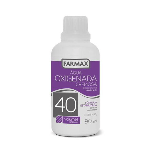 Água Oxigenada Farmax 40 Volumes Cremosa Ação Descolorante Com 90Ml