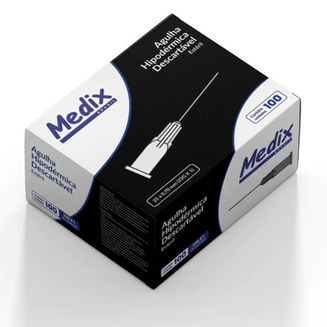 Agulha hipodérmica descartável Medix 25x0,70mm 22g 1 unidade