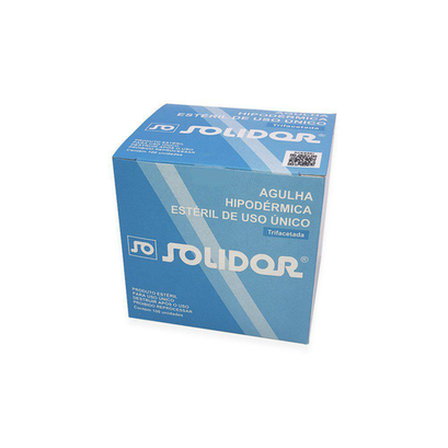 Agulha Hipodérmica Descartável Caixa Com 100 Solidor Labor Import