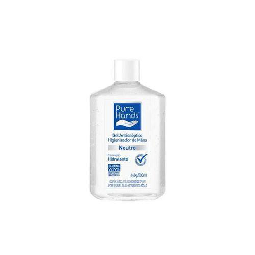 Álcool Em Gel 70% Pure Hands Neutro Antisséptico E Hidratante 500Ml