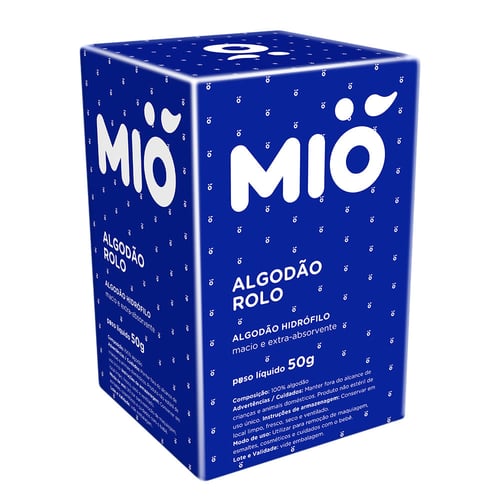 Algodão Mió Rolo Hidrófilo 50G