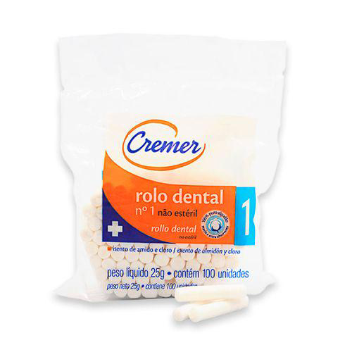 Imagem do produto Algodão Rolete N 1 Não Estéril Com 100 Cremer
